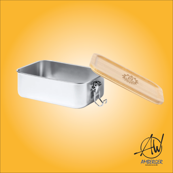 Brotdose / Lunchbox aus Edelstahl/Bambus